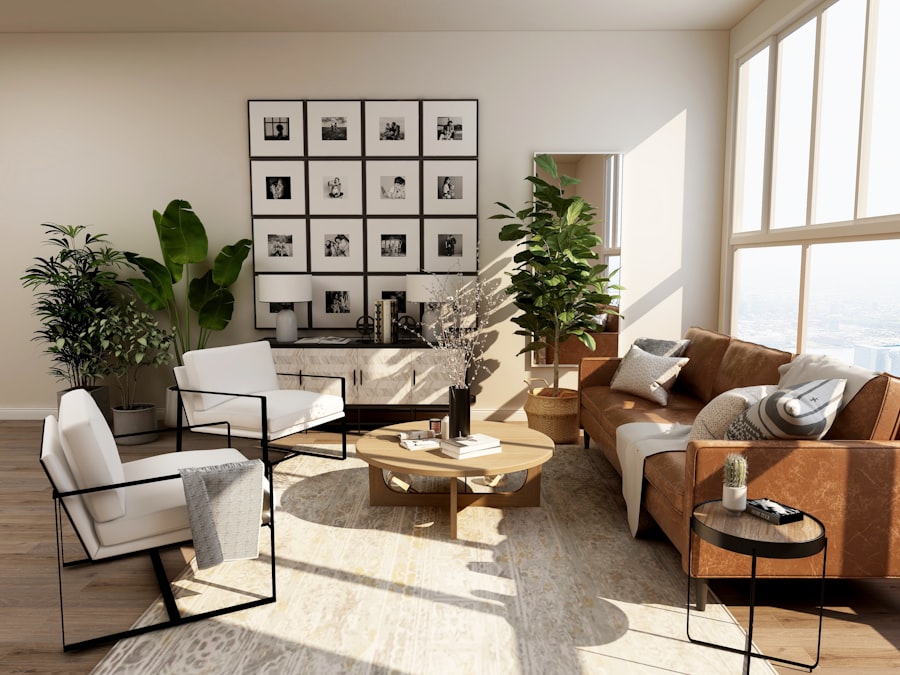 Finished contemporary living space